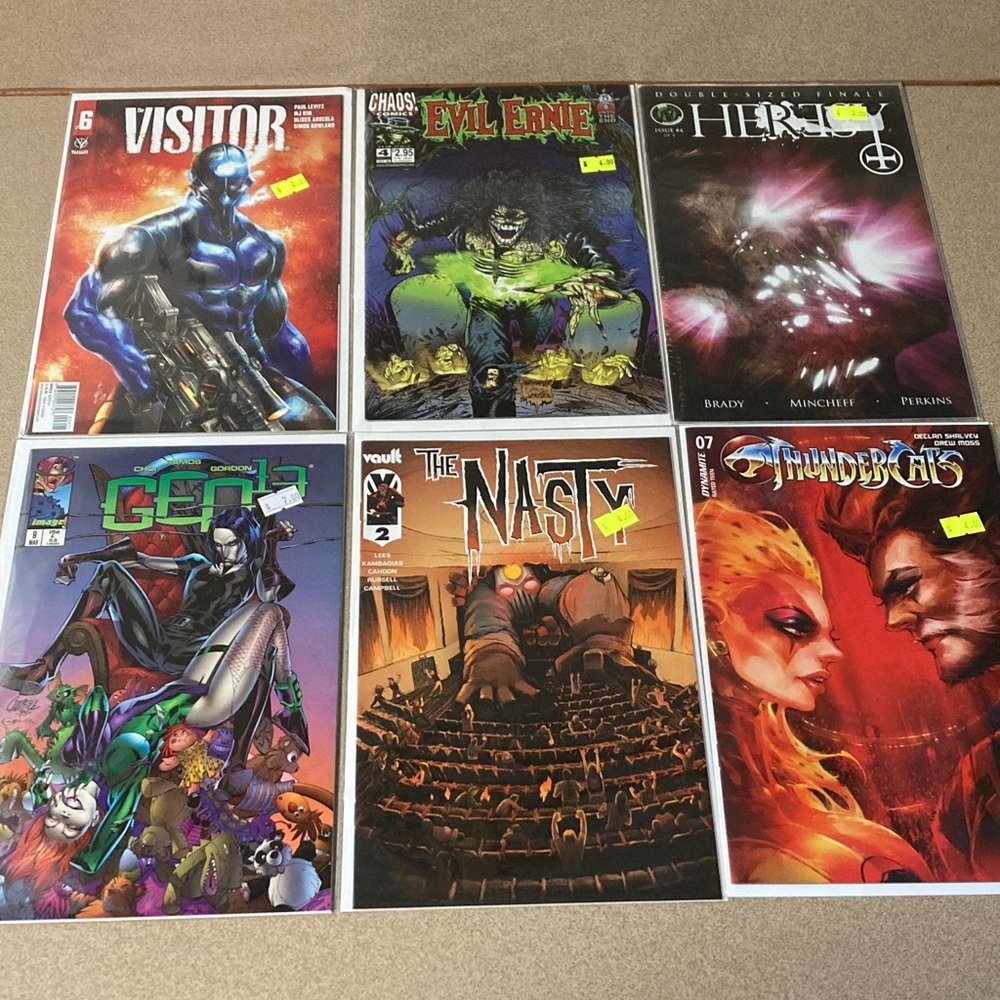 Lot of 6 Mixed Comic Books - Colorful Collectible Covers